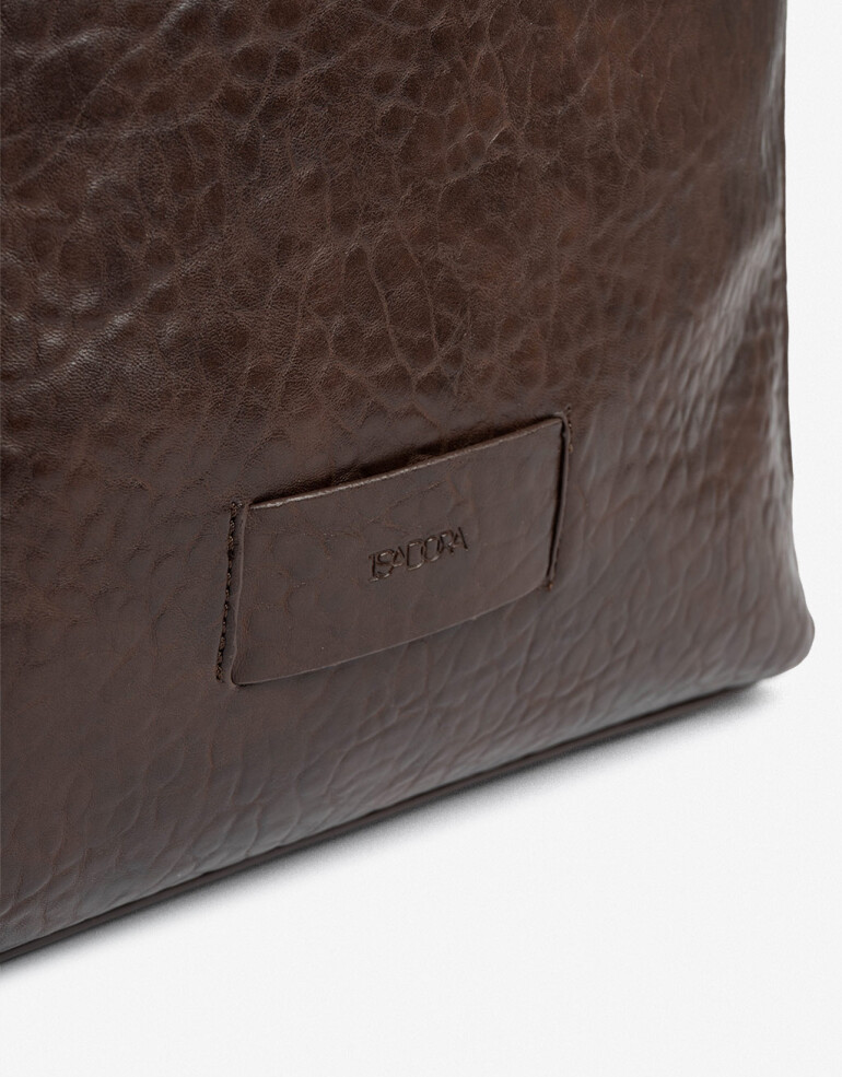 Shopper Shopper Con Doble Asa - Marron Chocolate
