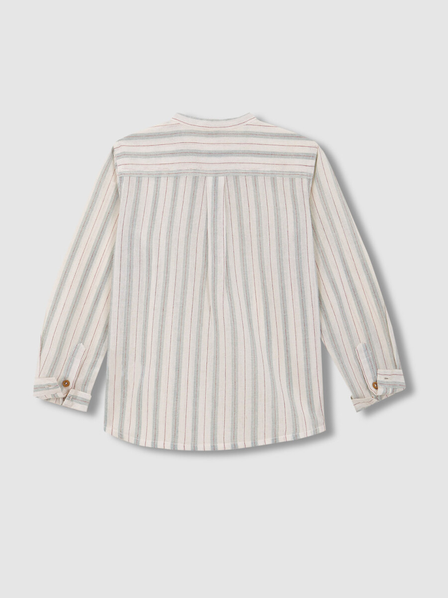 Camisa Mao Rayas Crudo