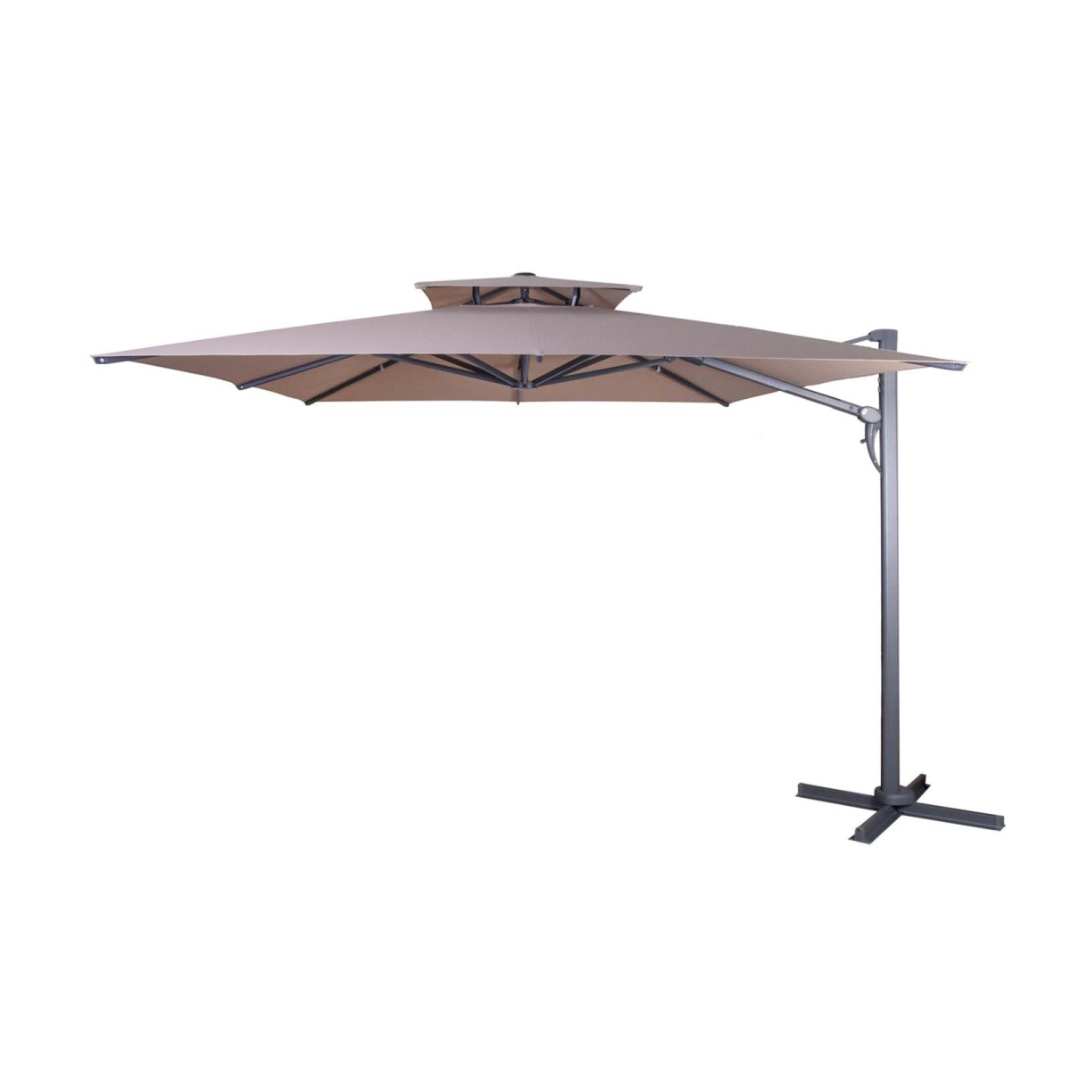 SOMBRILLA ALUM 3*3M - ALUMINIO NATURAL-BEIGE CHESTER 