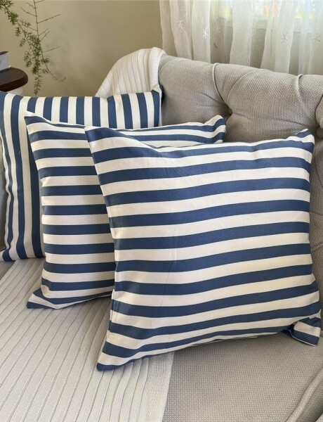 ALMOHADON ESTAMPADO 45x45CM RAYAS AZUL/BLANCO ALMOHADON ESTAMPADO 45x45CM RAYAS AZUL/BLANCO