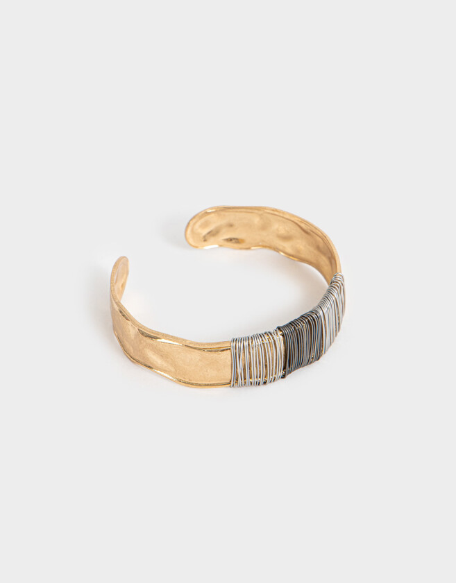 Brazaletes Metal Brazalete De Metal - Combinacion Bicolor