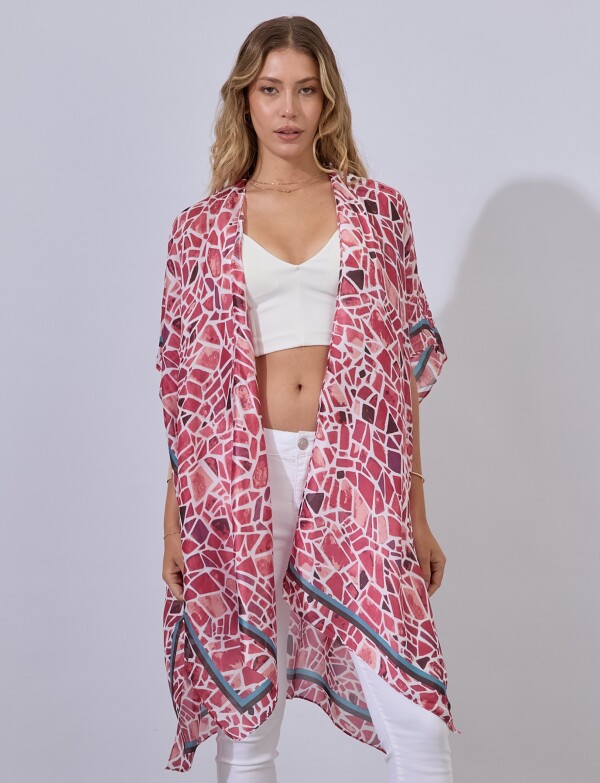 Kimono Printed MULTI/ROSA