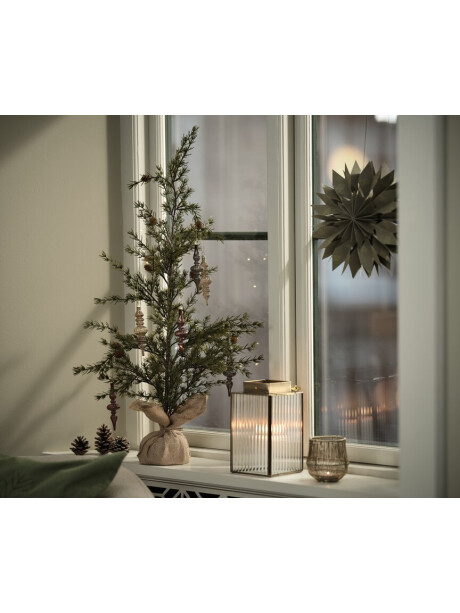 Farol navideño UVIT 14x14x23 cm, color cobre Farol navideño UVIT 14x14x23 cm, color cobre