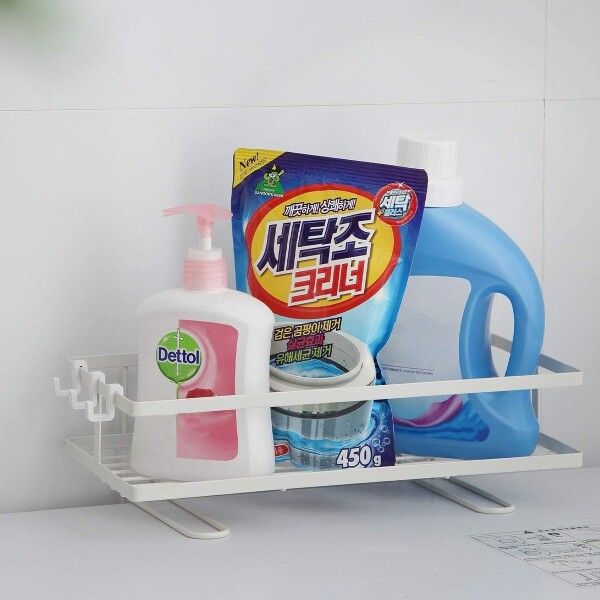 Estante organizador de pared para baño Blanco