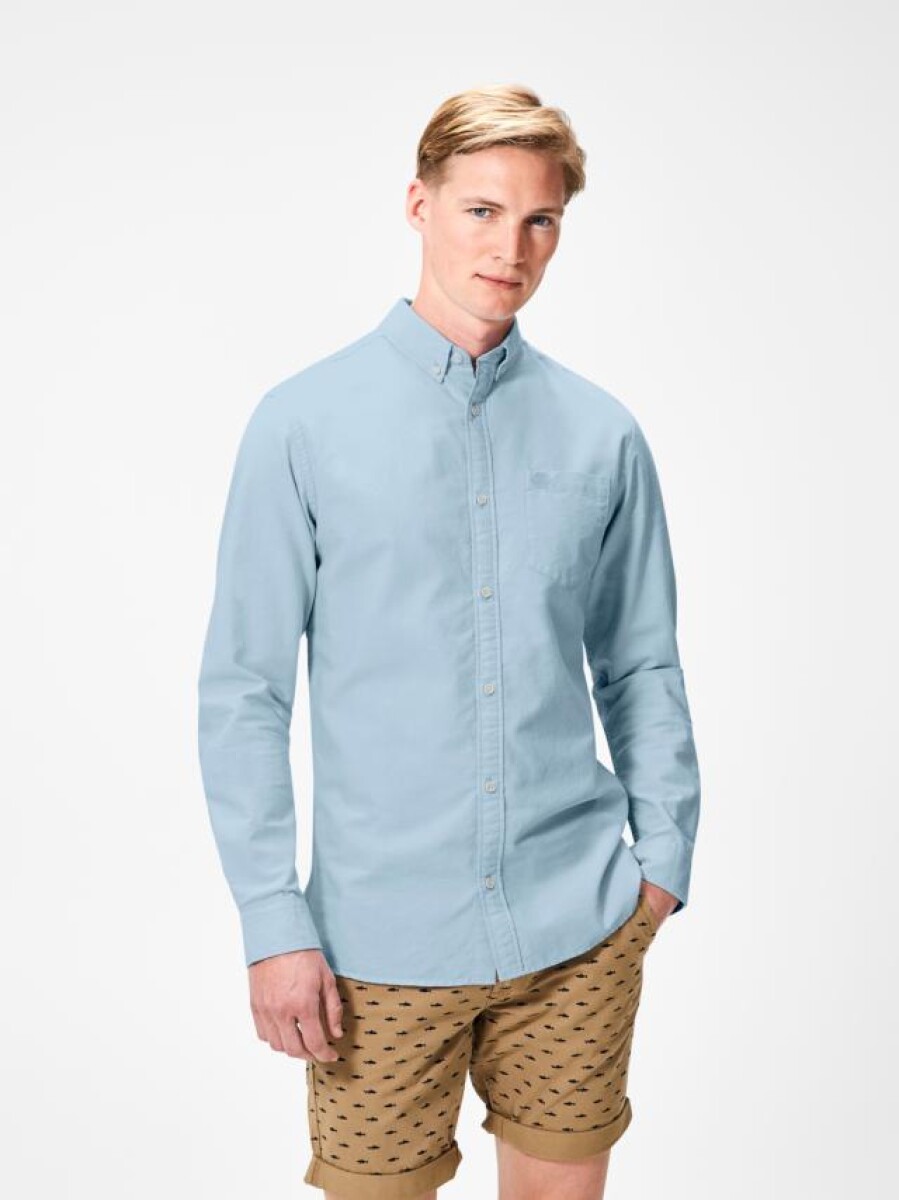 Camisa Básica Oxford - Chambray Blue 