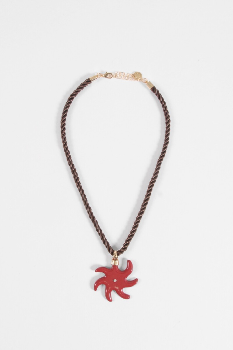 Collar cordón sun rojo