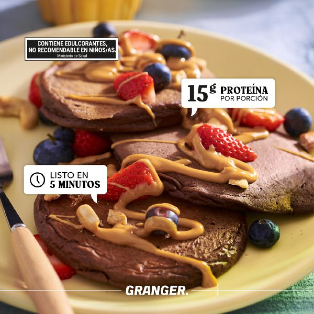 Pancakes Proteicos Granger | Premezcla Alta en Proteínas | 400 g | Chocolate Pancakes Proteicos Granger | Premezcla Alta en Proteínas | 400 g | Chocolate