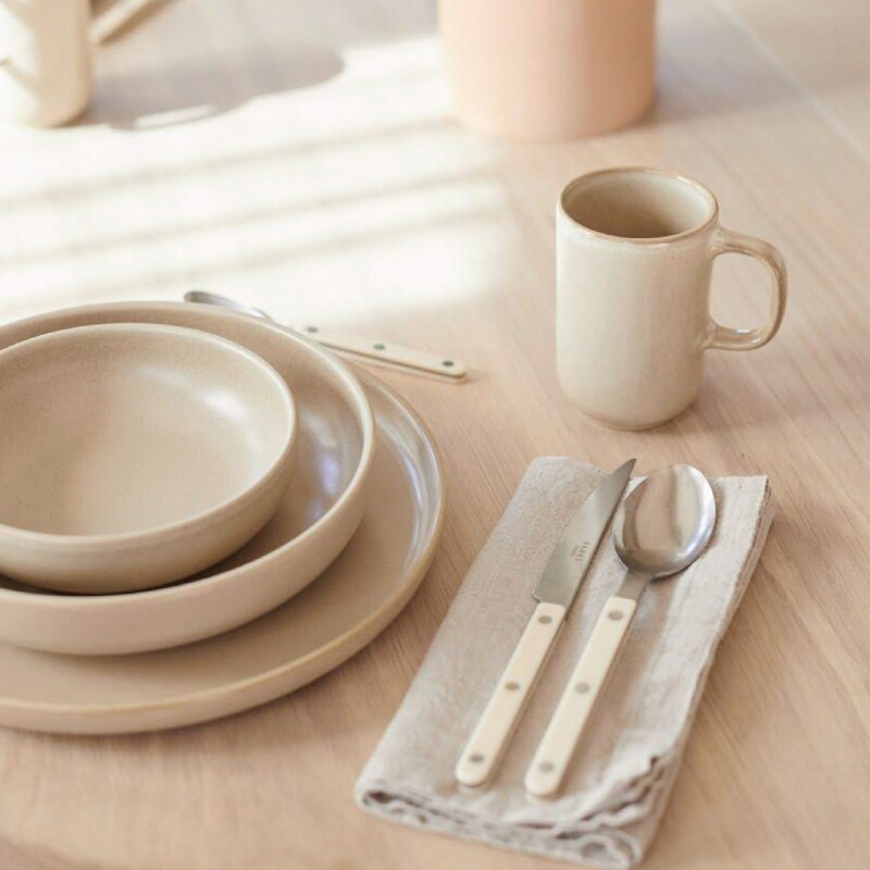 SET X2 TENEDOR DE MESA 20CM AC MANGO BEIGE TOSCANA SET X2 TENEDOR DE MESA 20CM AC MANGO BEIGE TOSCANA