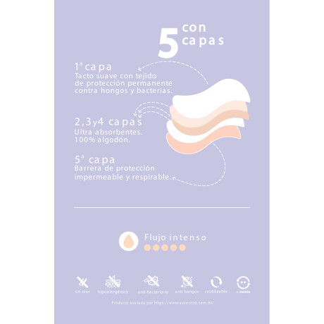 Vedetina absorbente / menstrual sacks Negro