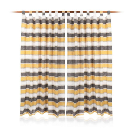 Cortinas 2 Paños 80% Algodón Origen India 140x200cm Beige