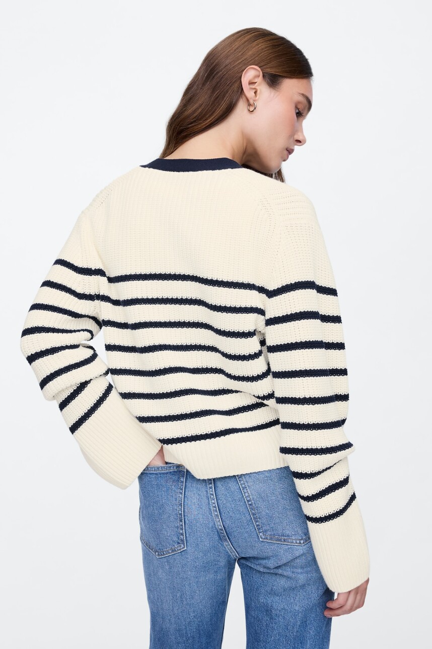 Saco Relaxed Mujer Neutral Stripe 8172-4