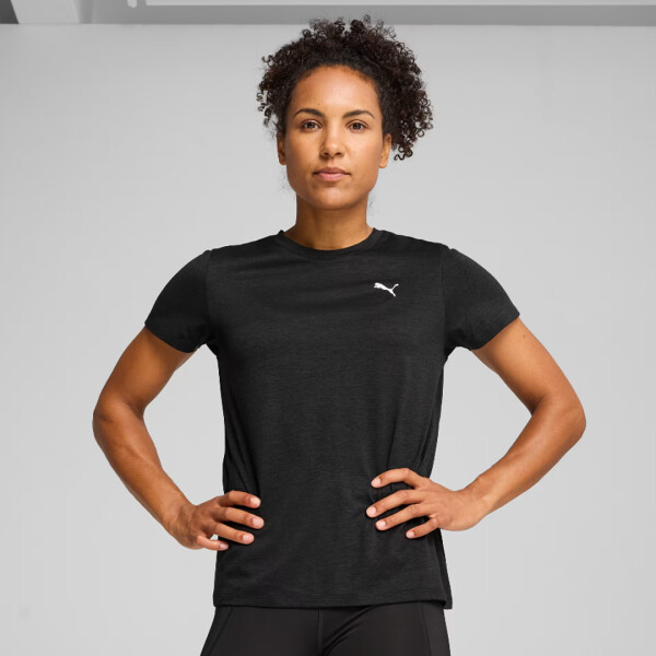 W TAD ESSENTIAL HEATHER TEE - PUMA NEGRO