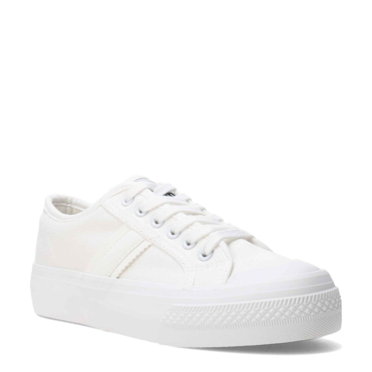 Championes MissCarol Dilon Acordonado De Lona Femenino - Blanco 