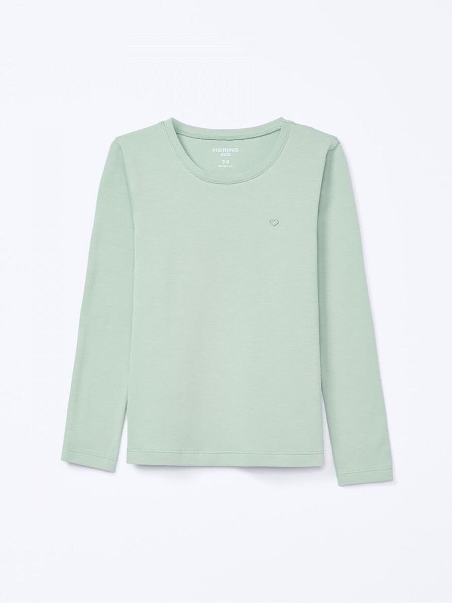 CAMISETA BÁSICA INFANTIL CON BORDADO - ROSADO 