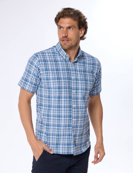 CAMISA SPORT A CUADROS Azul
