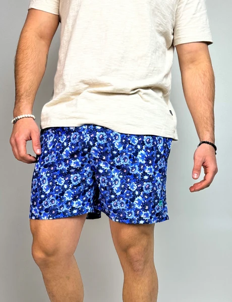 Short de baño estampado Volpe Azul