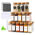 Set De 24 Especiero Frascos De Vidrio Condimentos recipiente organizador Cocina IMBACK Set De 24 Especiero Frascos De Vidrio Condimentos recipiente organizador Cocina IMBACK