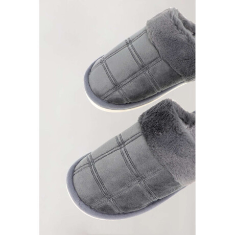 Pantufla men 24 Gris oscuro