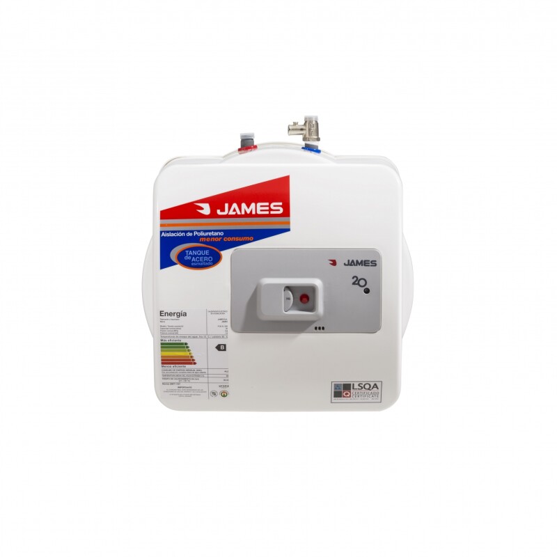 Calefon James 20L Con Tanque De Acero Salida Superior Calefon James 20L Con Tanque De Acero Salida Superior