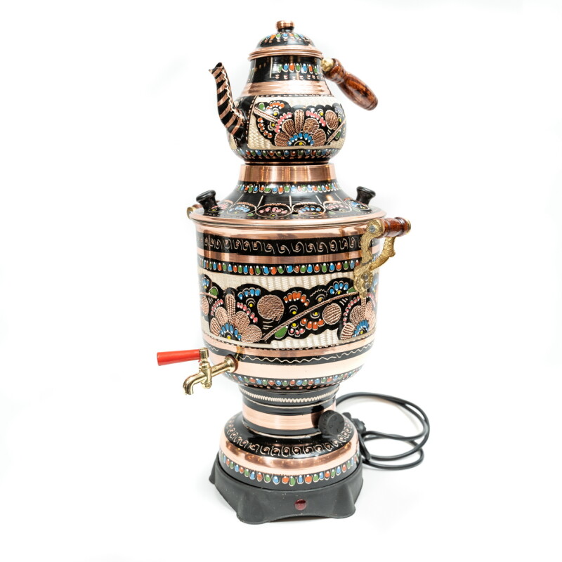 Samovar labrado negro Samovar labrado negro