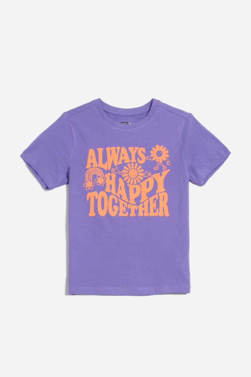 Remera estampada - Lila 