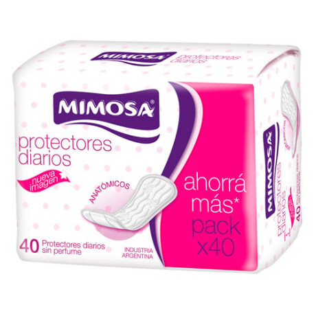 MIMOSA PROTECTORES DIARIOS SIN PERFUME 40 UNIDADES MIMOSA PROTECTORES DIARIOS SIN PERFUME 40 UNIDADES