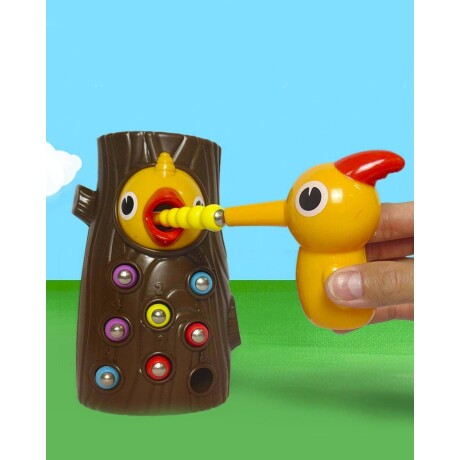 Juego de destreza con imanes Alimenta al Pájaro Bebé - Blanco Blanco