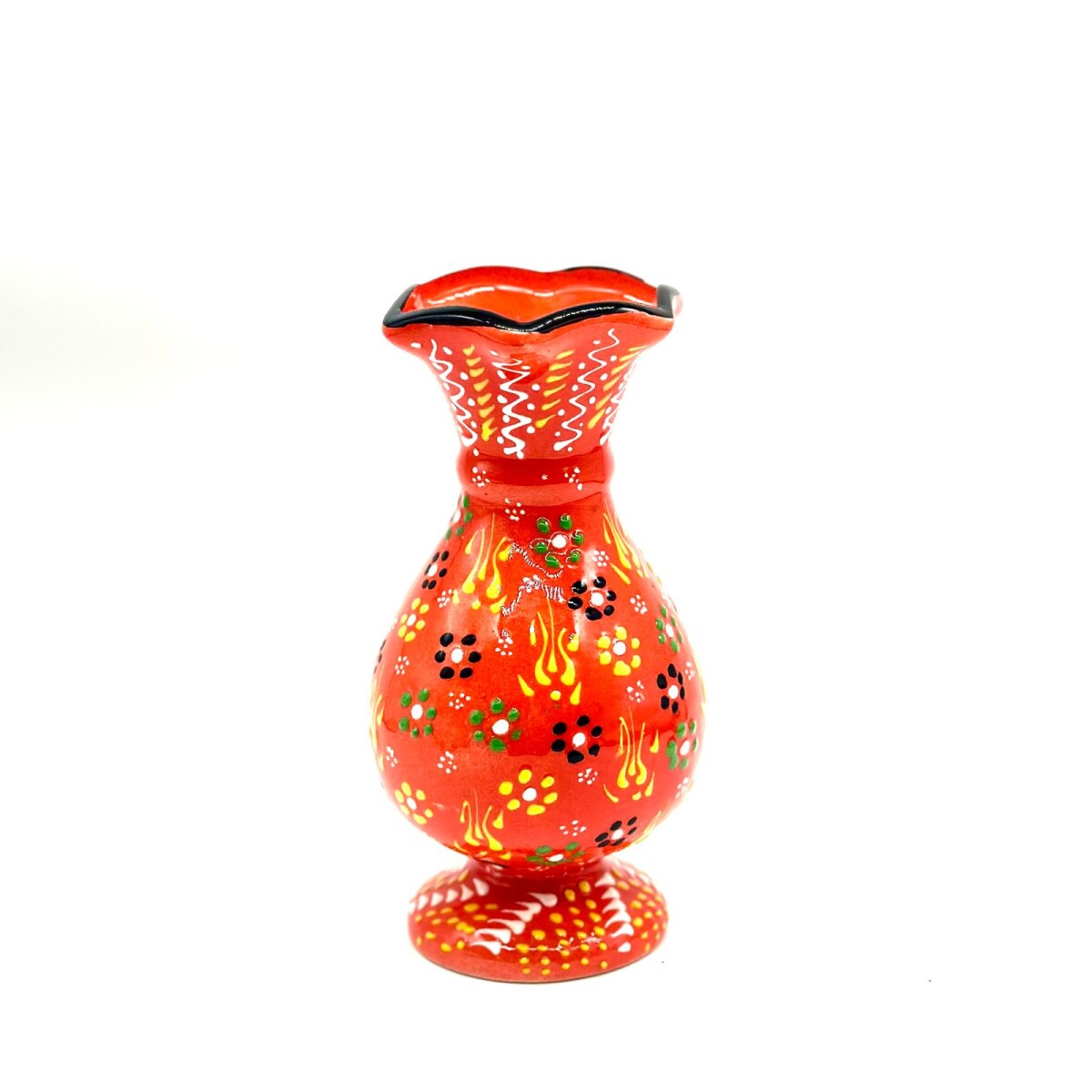 Florero de cerámica 20 cm - Naranja fuerte 