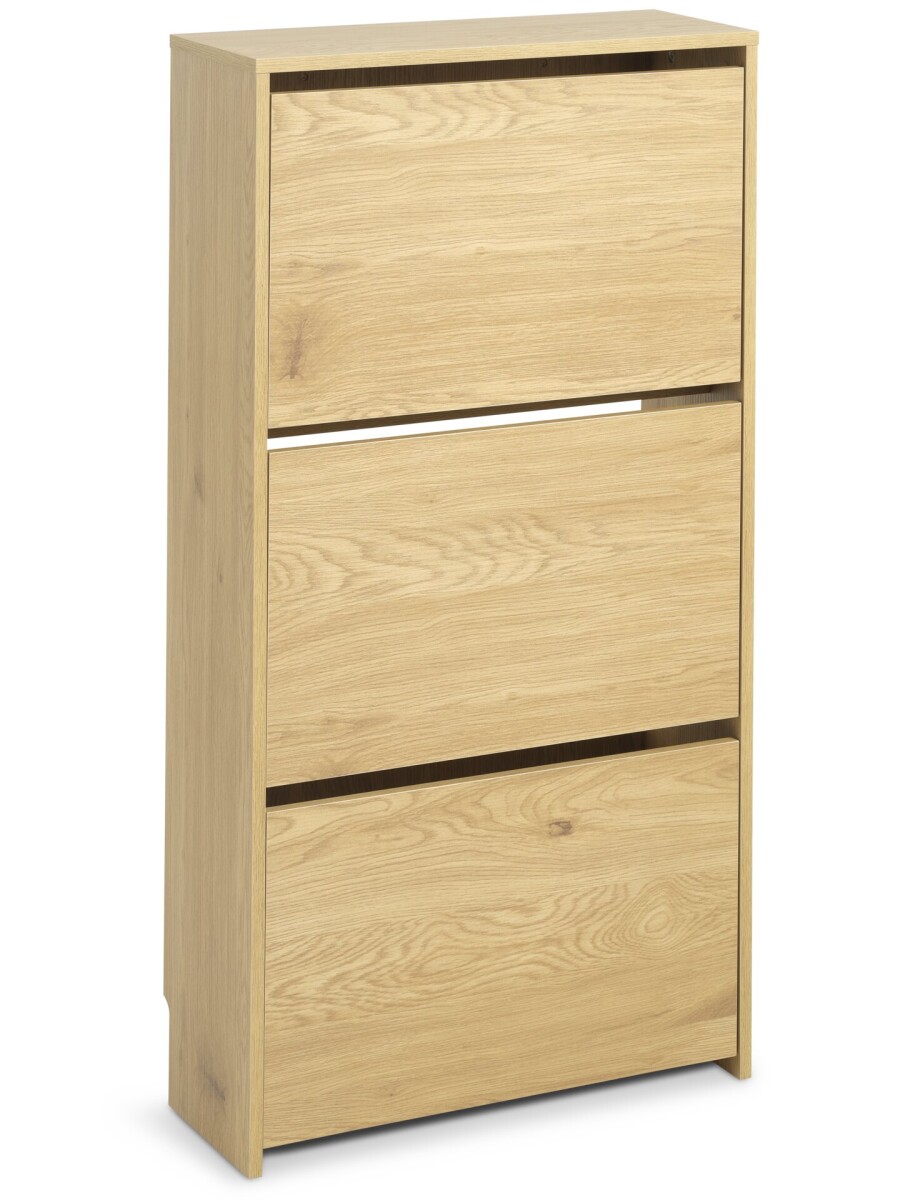 Zapatero BAKHUSE 3 compartimentos color roble 