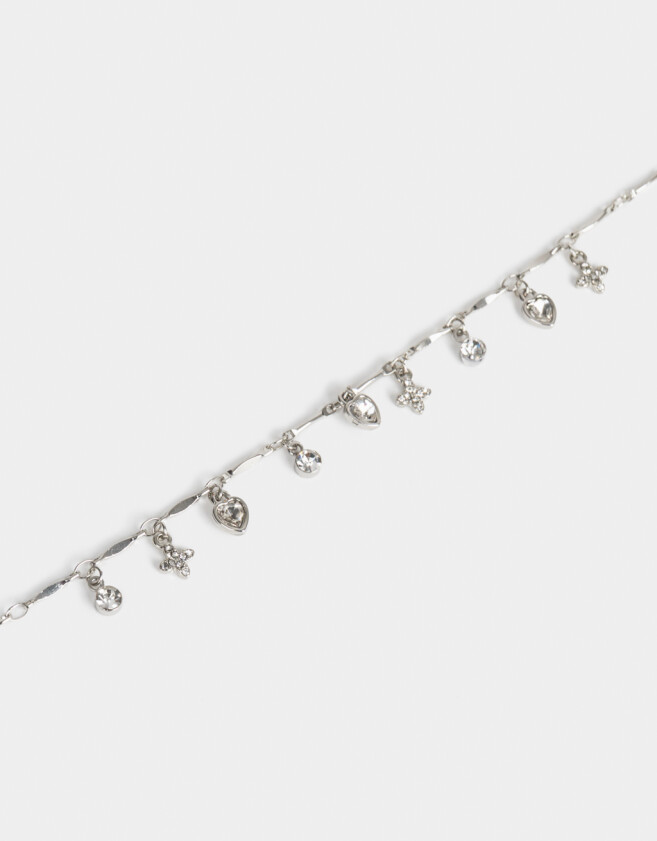 Collares Cortos De metal Collar Corto Metal Multicharm Plateado - Plateado