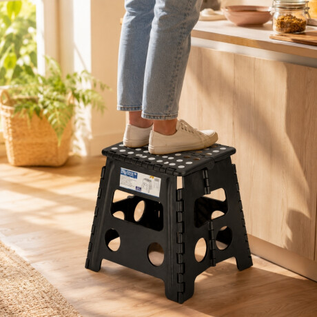 Banqueta plegable 29x22x32 NEGRO