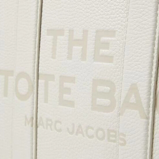 MARC JACOBS - THE LEATHER SMALL TOTE BAG Blanco