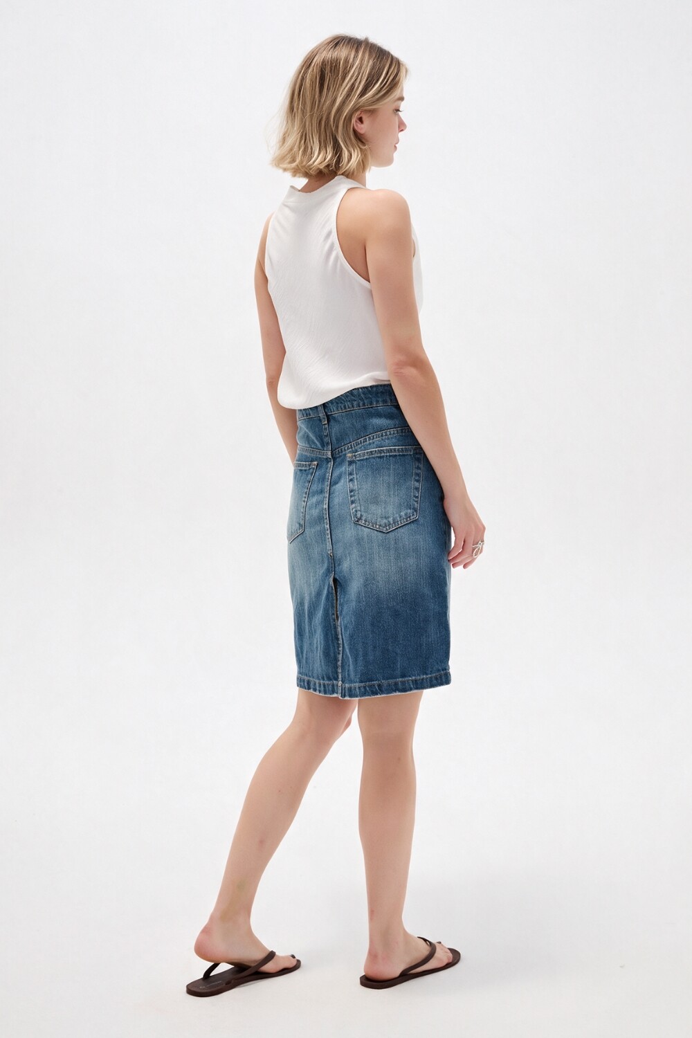 Falda Bumae Azul Grisaceo