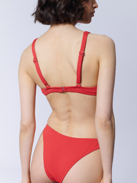 Bombacha bikini textura Rojo