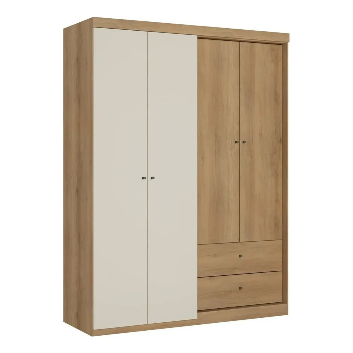 Placard Ropero Star 4 Puertas Con 2 Cajones 5912 - MARRON 