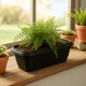 Maceta rectangular 3 lts NEGRO