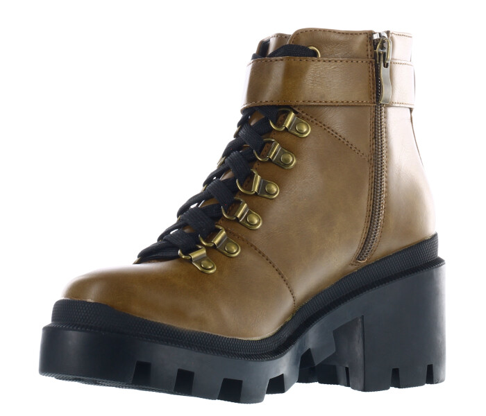 Bota LANA acordonada con hebilla Tan