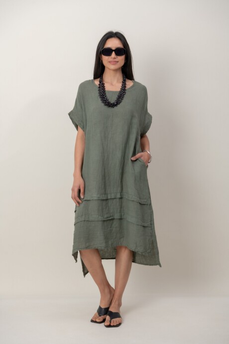 VESTIDO ENKI Verde Seco