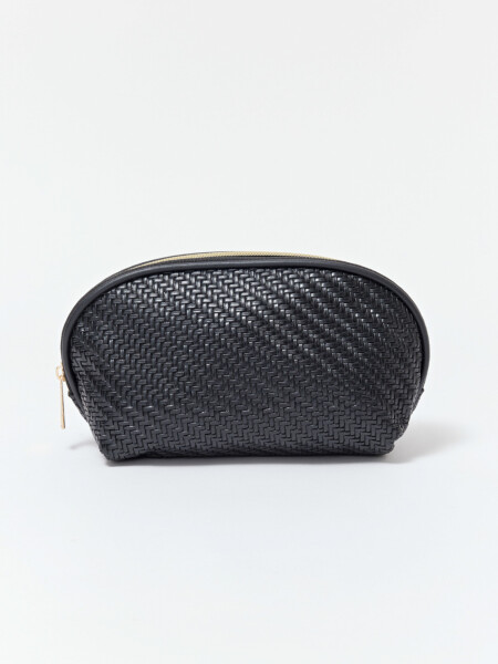 Necessaire tejido Oval Negro