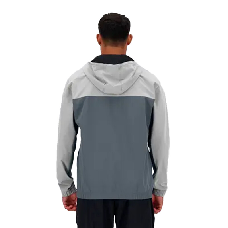 Campera New Balane Woven Full Zip Gris