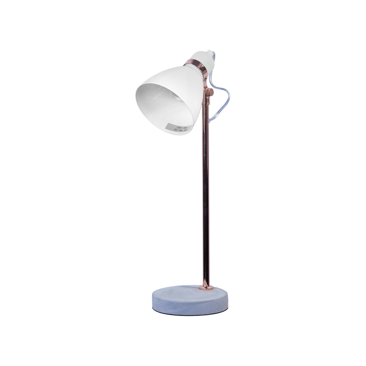 LAMPARA D MESA PANT. METAL BASE CONCRETO 22X15X50CM 