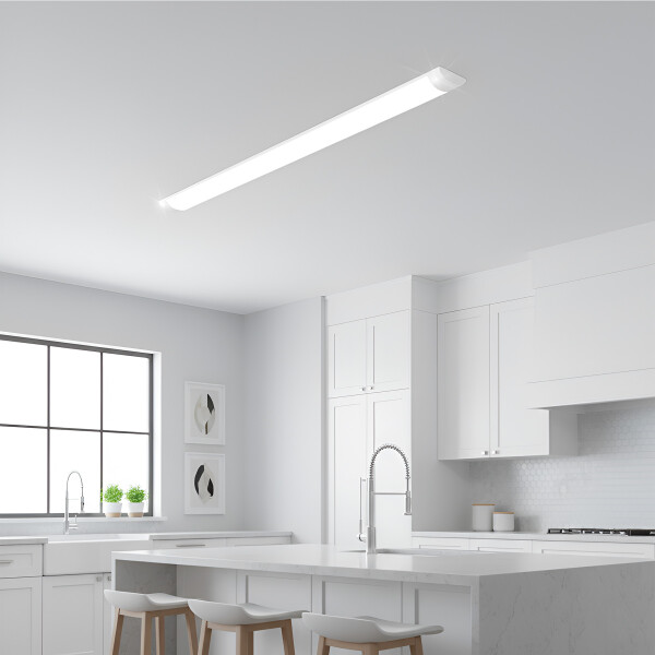 Tubo Luz Led Fría 40W 120Cm Artefacto Para Pared Techo Variante Blanca