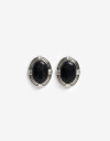 Aros Colgantes Cortos Piedra Aros Colgantes Cortos Piedra Vintage - Plateado Rodio