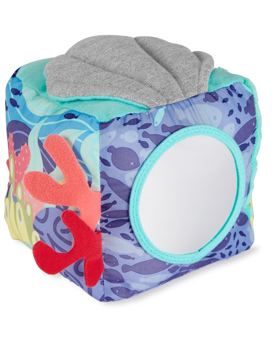 Cubo de actividades suave, diseño marino 