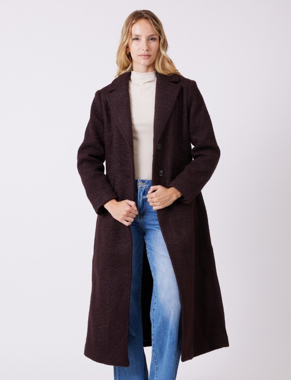 Tapado Largo Botones MARRON