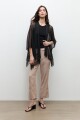 Ruana tejida lurex negro