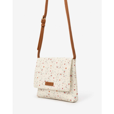Bandolera Estampada Con Solapa Estampado Flores
