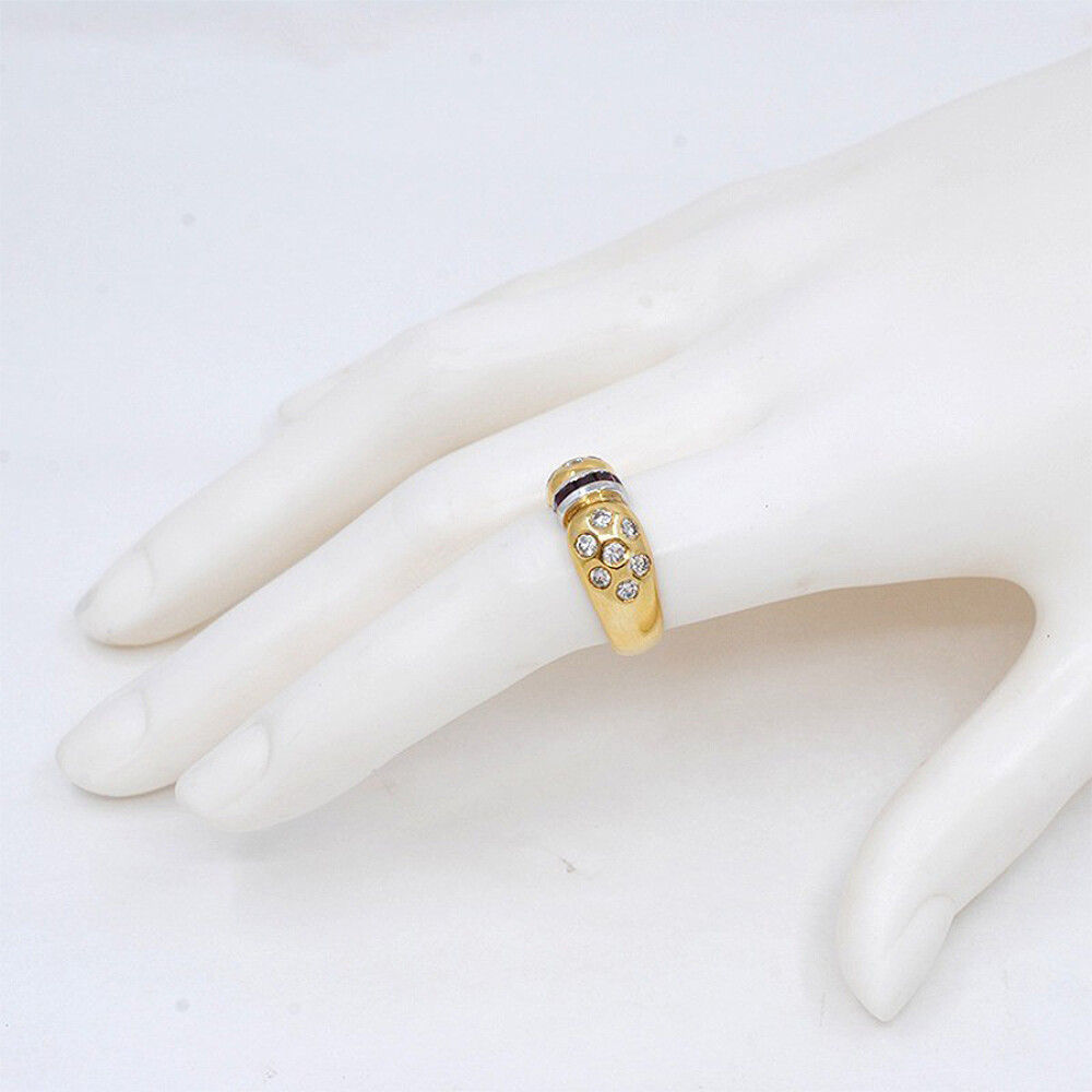 Anillo En Oro 18K, Brillantes Y Rubies Legitimos Anillo En Oro 18K, Brillantes Y Rubies Legitimos