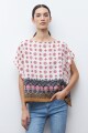 Blusa estampa Aripé crudo