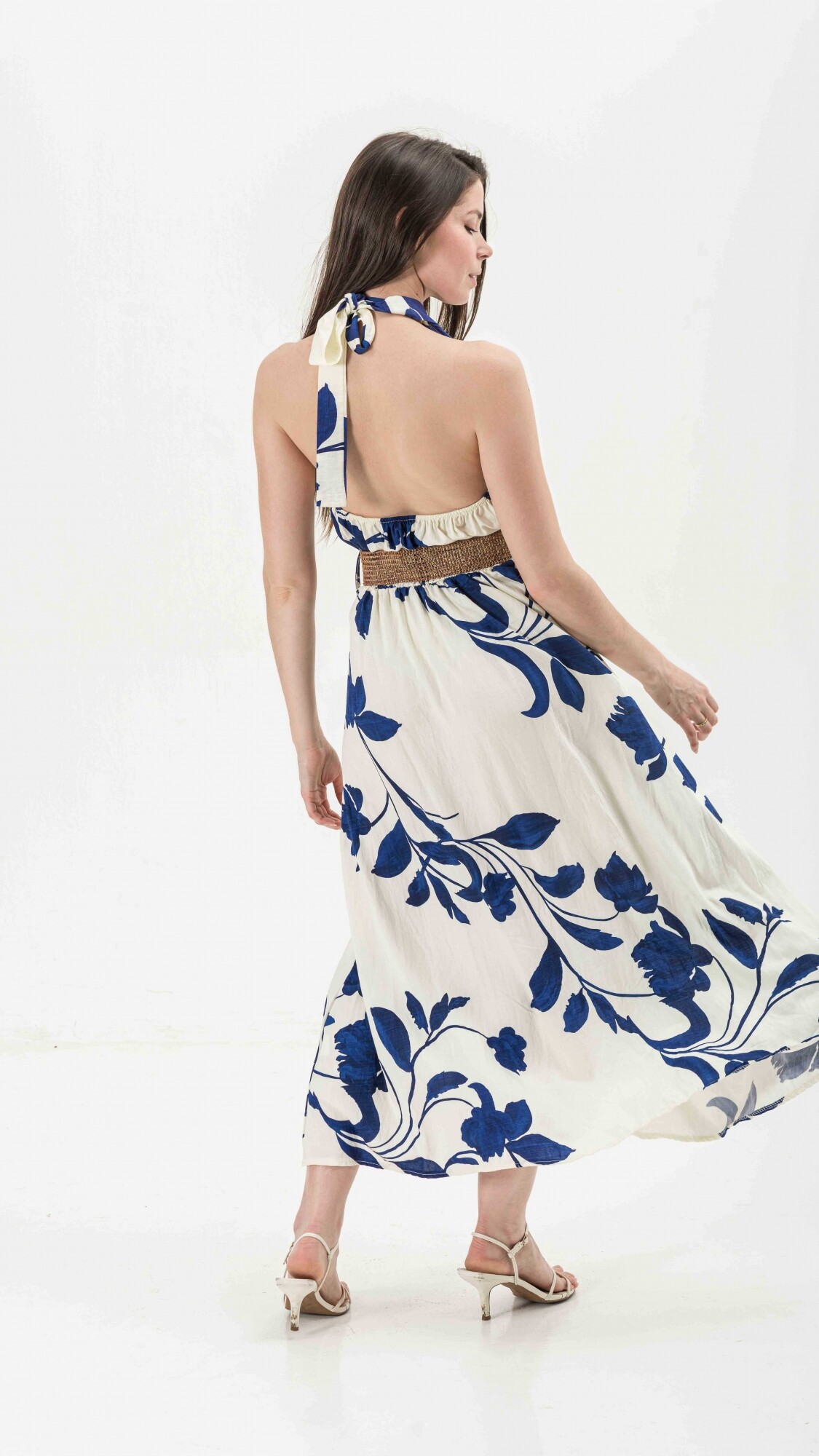 VESTIDO FLOR AZUL